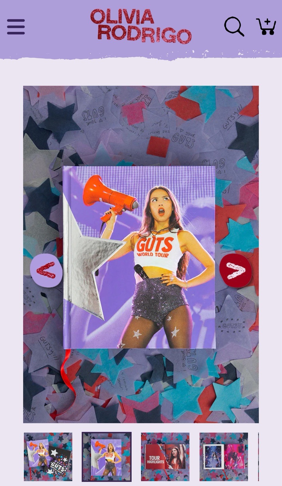 SEALED Official Olivia Rodrigo Guts World Tour Book with poster, stickers, card