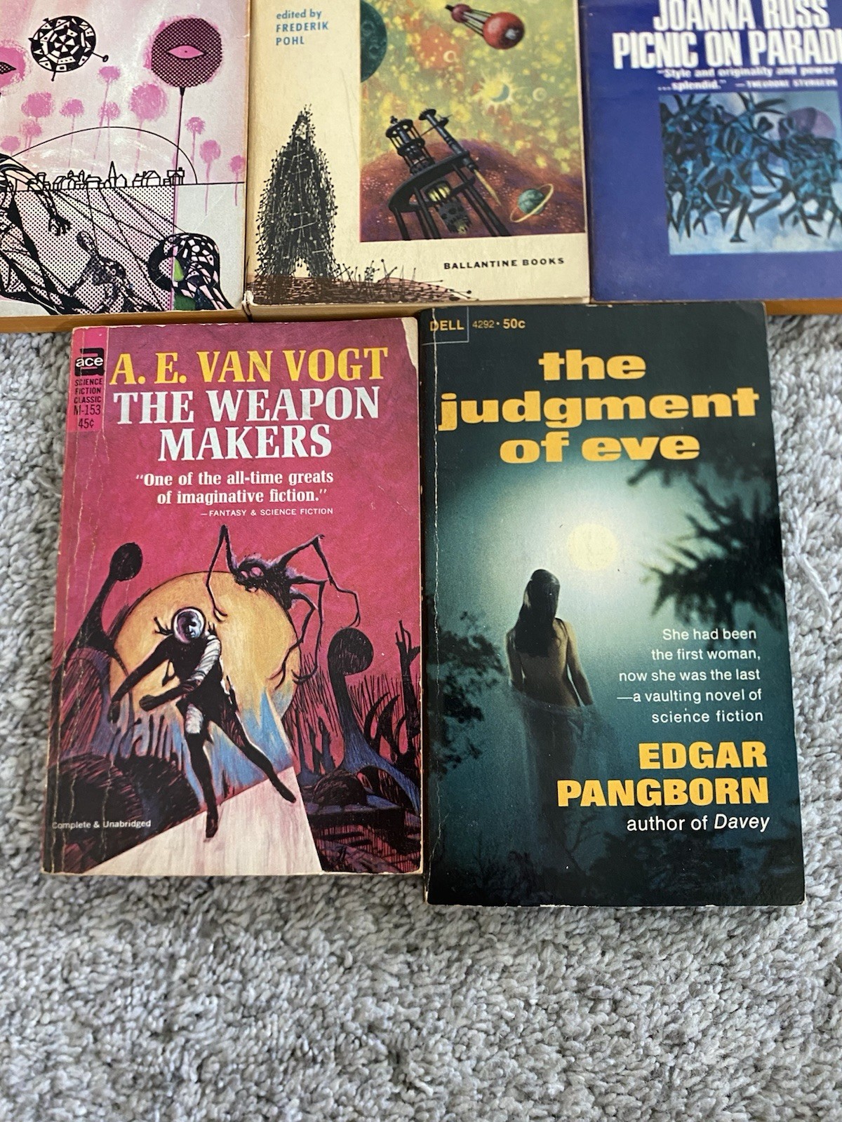 Lot Of 9 Vtg 50s 60s 70s Sci-fi Fantasy Horror Pulp Fiction Paperback Novels
