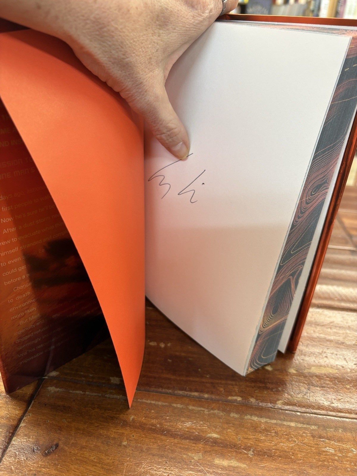The Martian Deluxe Hardcover Edition Signed by Author Andy Weir In Stock
