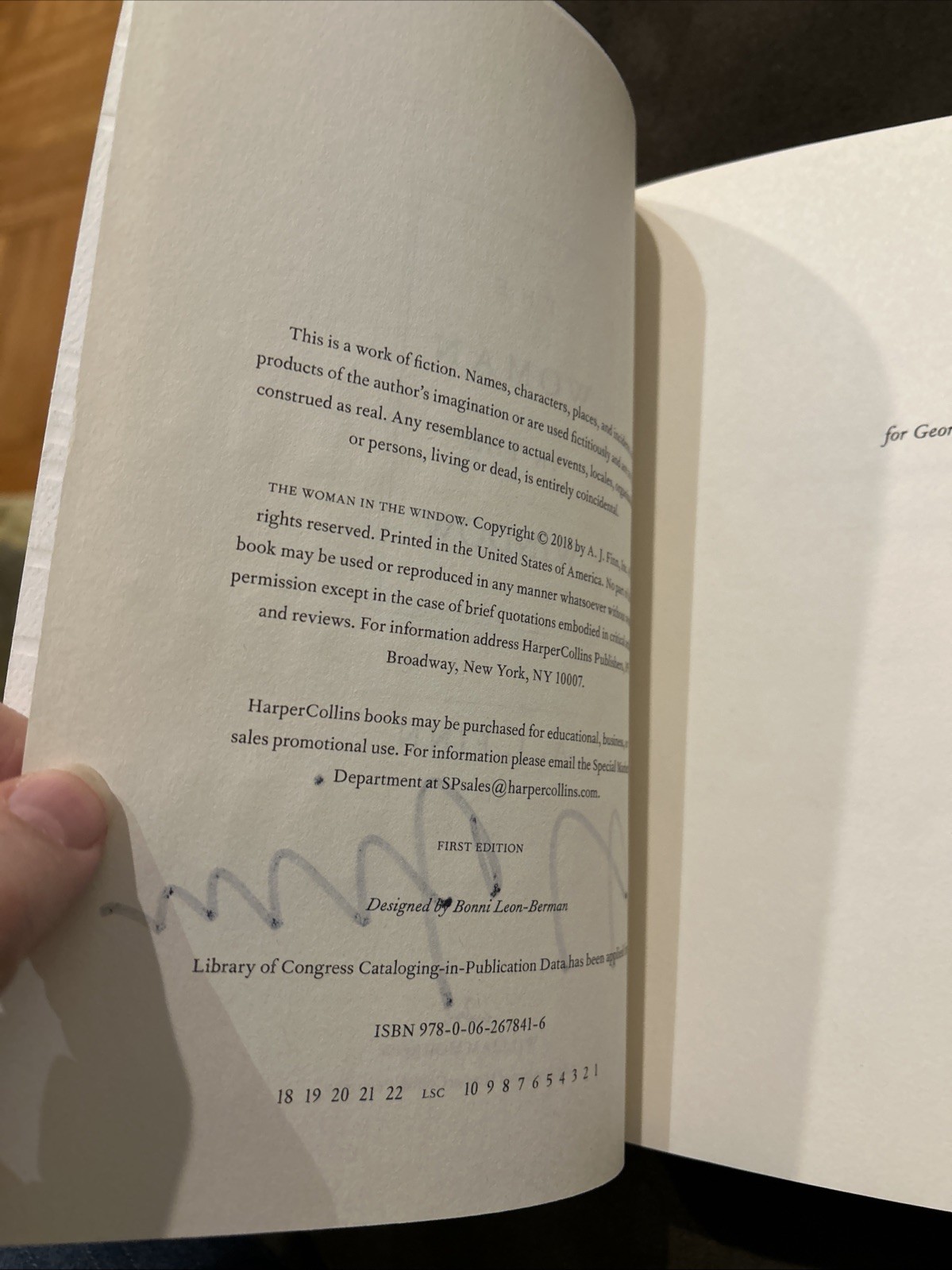 RARE signed advanced reader Copy Paperback A.J. Finn-The Woman in the Window ARC