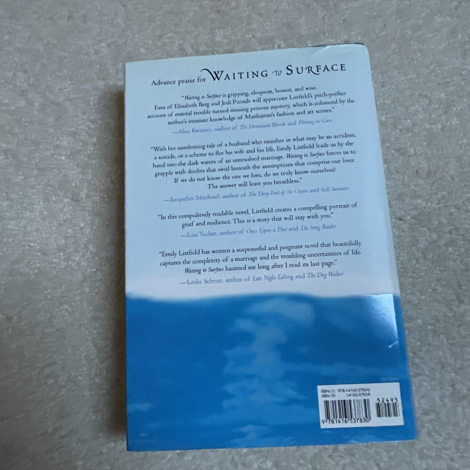 Waiting to Surface, By Emily Listfield, Hardcover