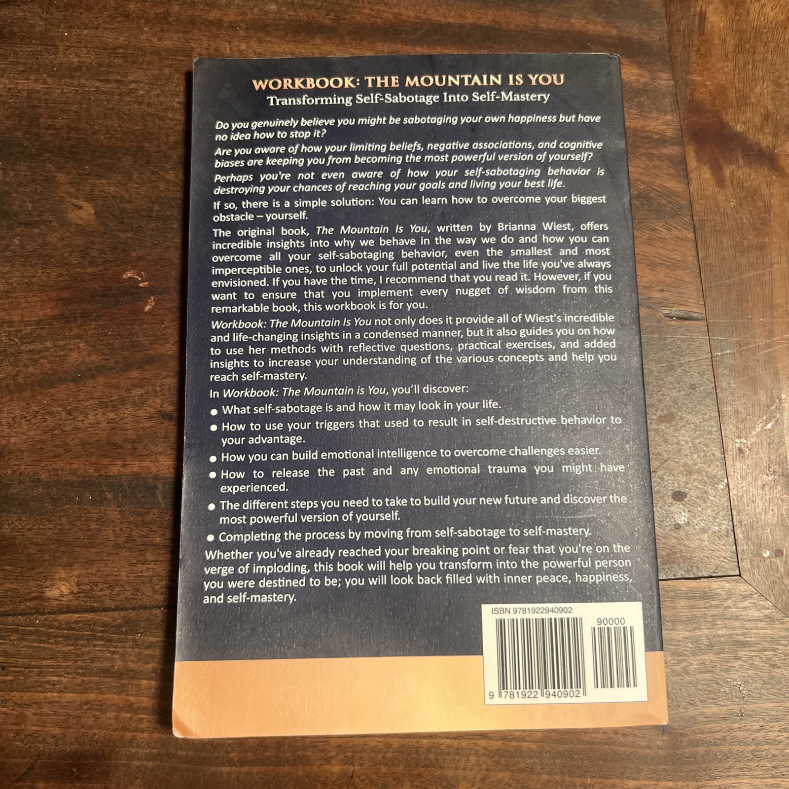 Workbook: The Mountain Is You by Brianna Wiest: Transforming Self Sabotag – GOOD