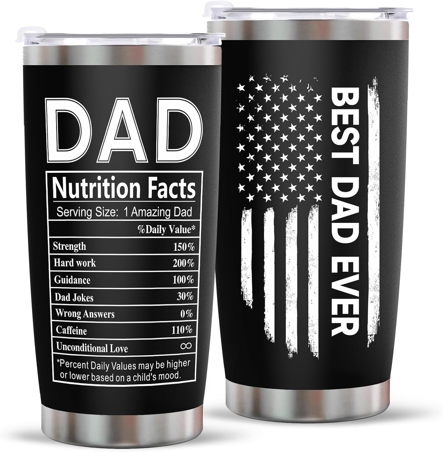 Durable 20oz Stainless Steel Tumbler – Birthday Gifts for Dad with Leakproof Cap