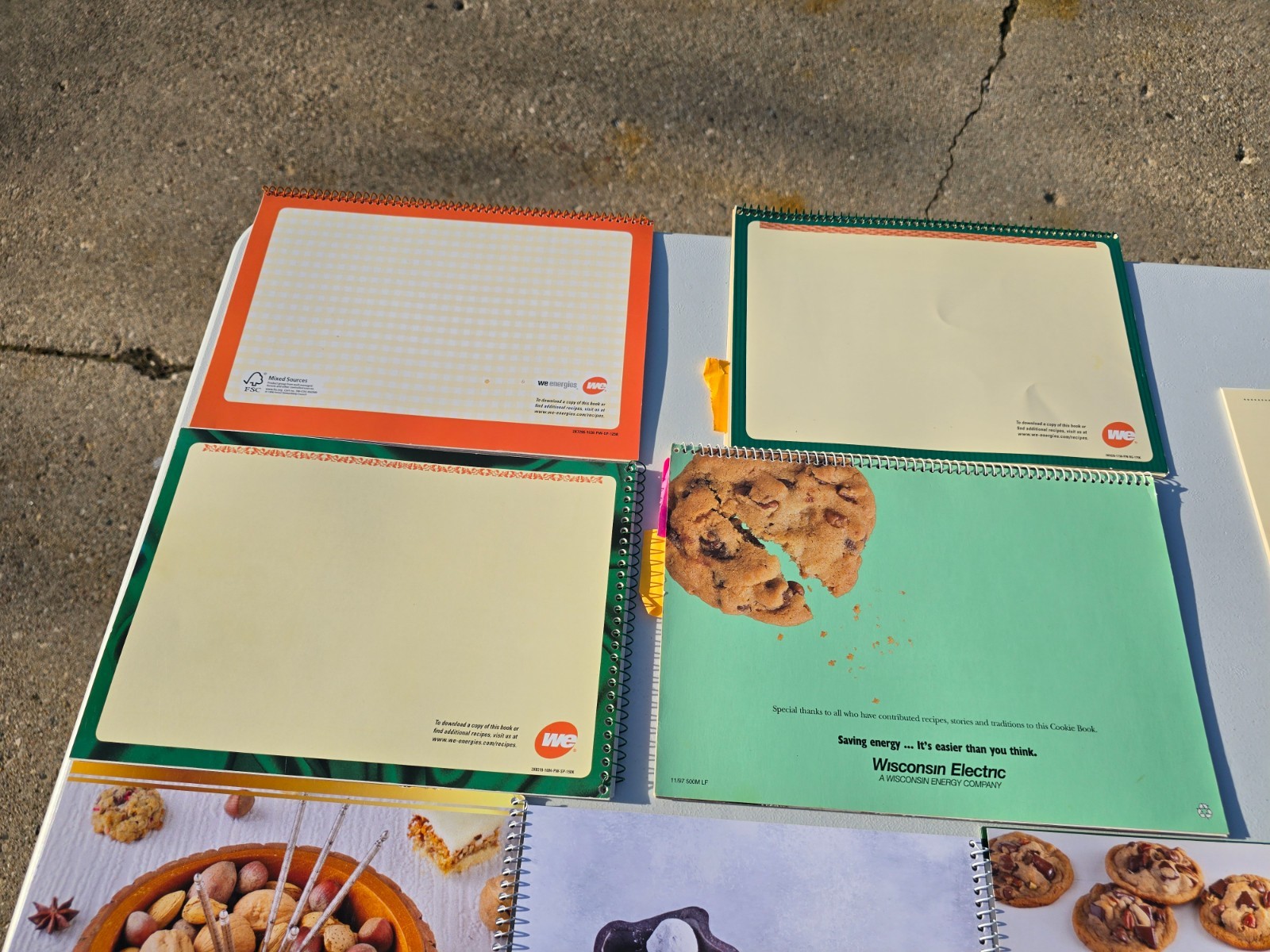 Lot of 11 Wisconsin Electric WE Energies Cookie Book Recipe Cookbooks 2006-2019
