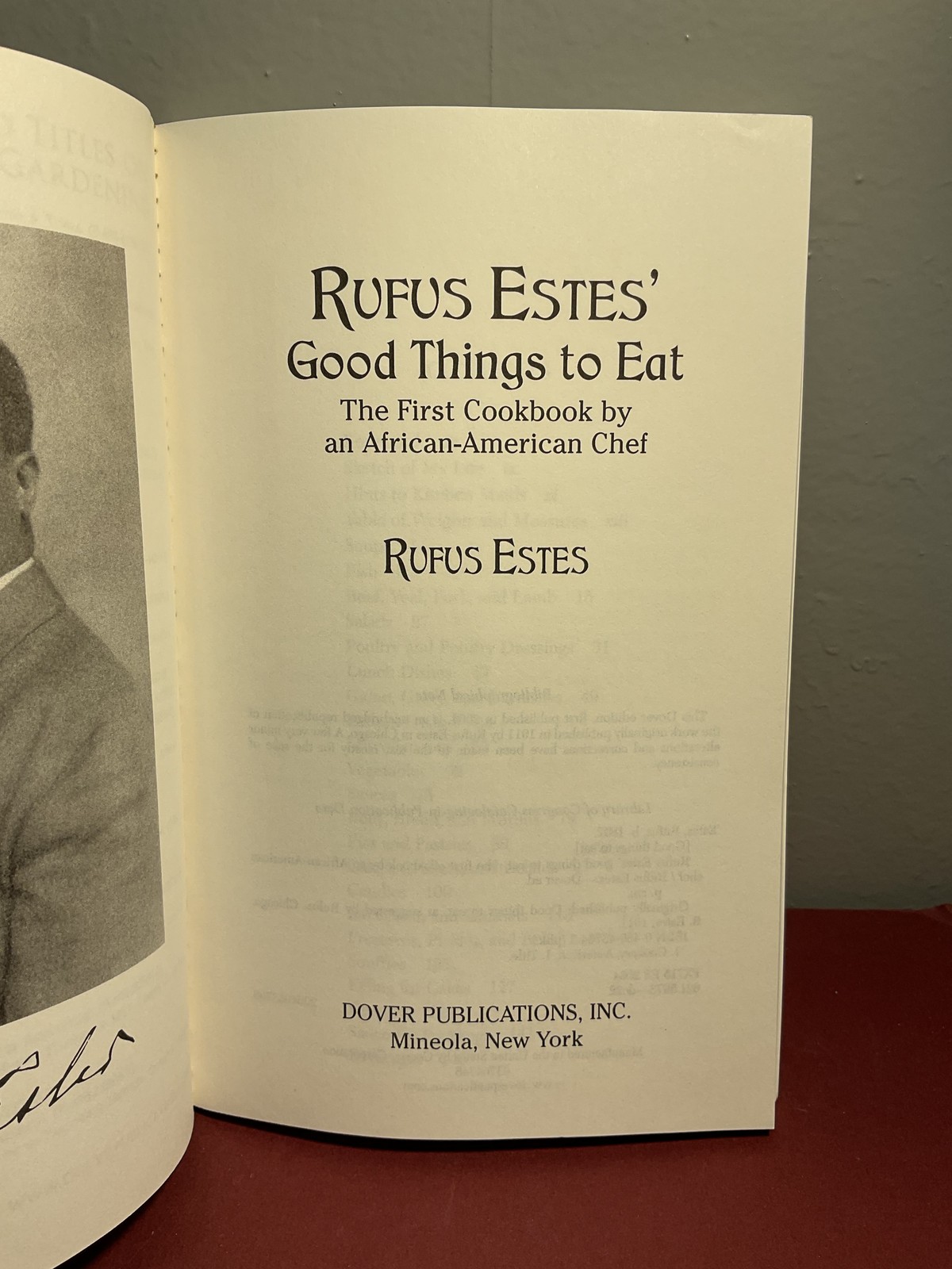 Rufus Estes’ Good Things to Eat First African-American Chef Cookbook Dover 2004
