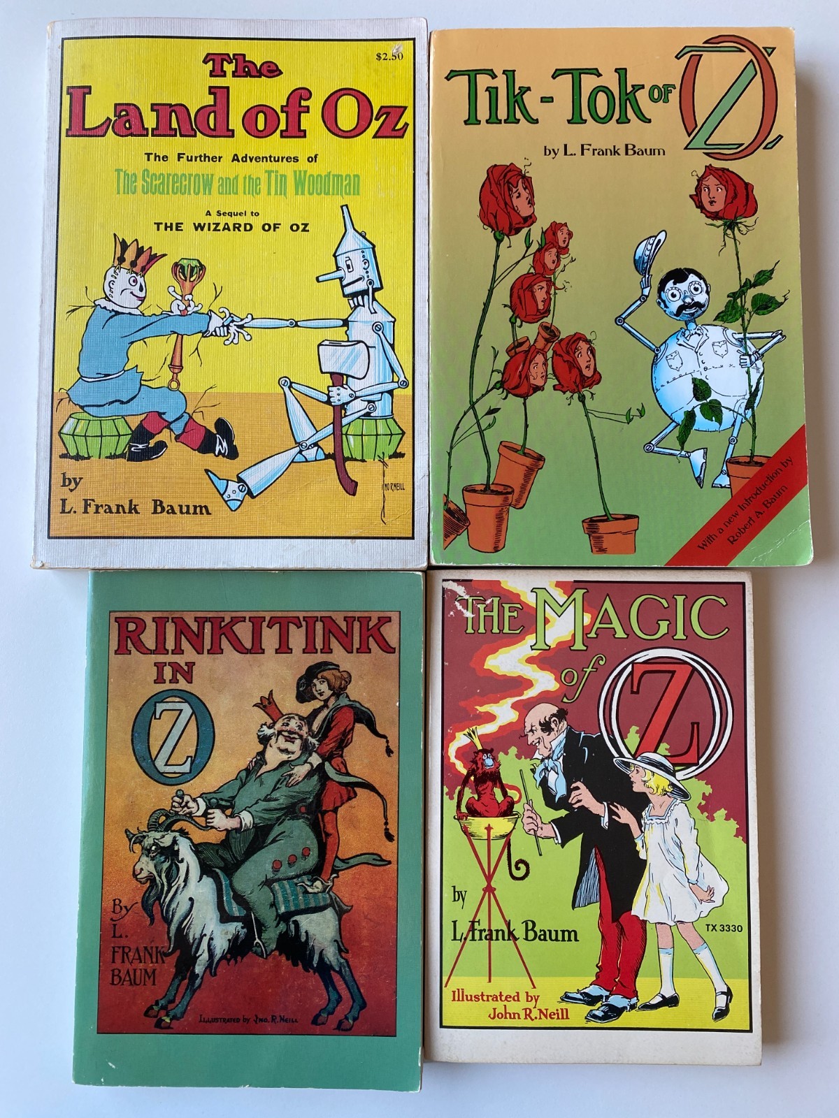 OZ LOT 4~Baum~LAND OZ~TIK-TOK~MAGIC~RINKITINK~pbs~Rand McNally~Dover~For Knowldg