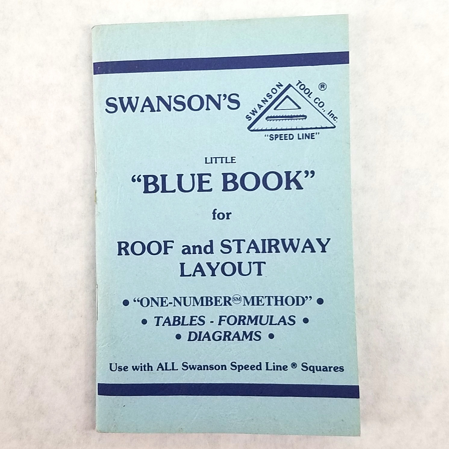 Swansons Little Blue Book for Roof and Stairway Layout Speedline 1988 LIKE NEW!