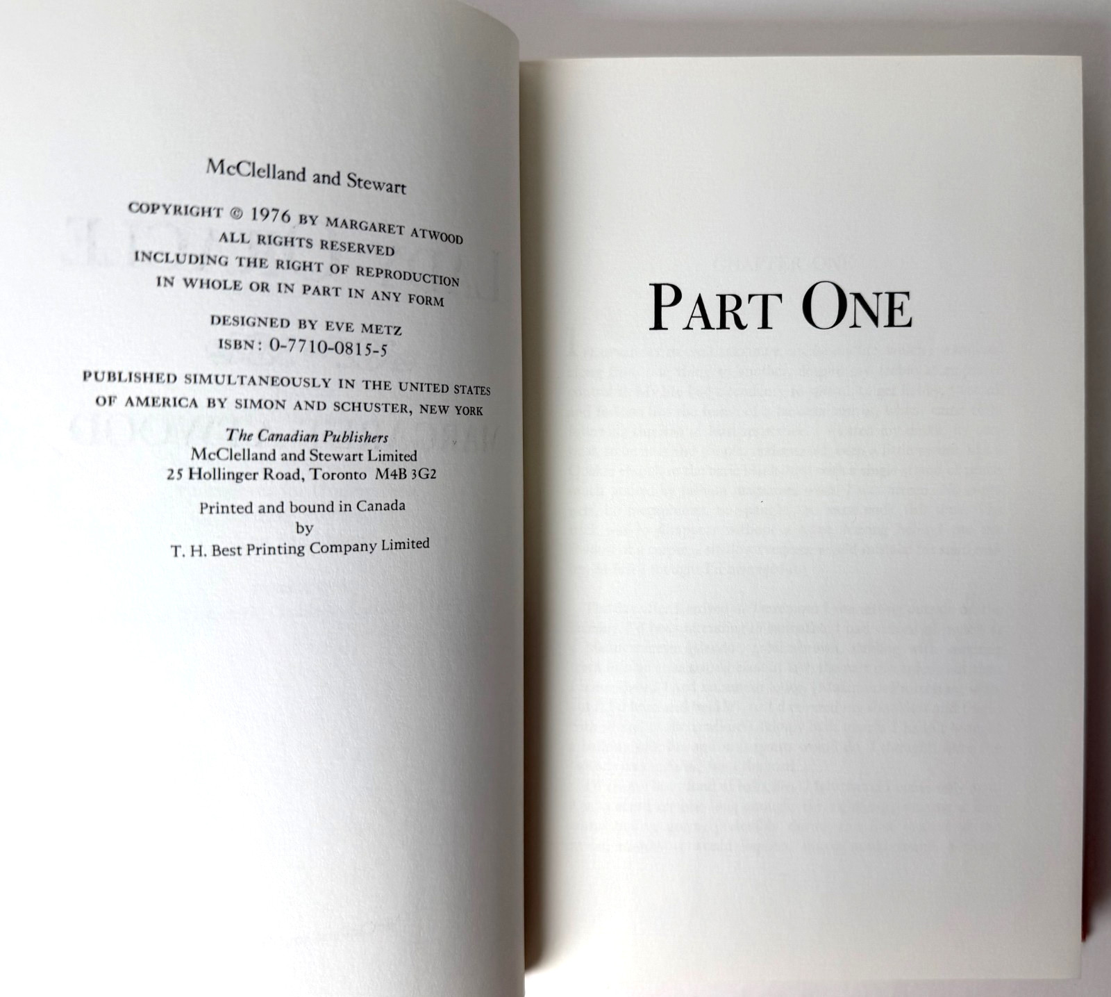 Lady Oracle, Margaret Atwood 1976 HCDJ 1st ed 1st print CA in Mylar, Near fine