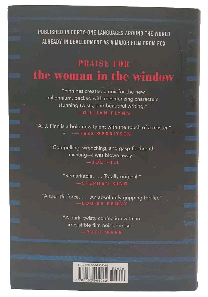 THE WOMAN IN THE WINDOW by A.J. FINN (2018, HC/DJ 1st Ed) * SINGED *