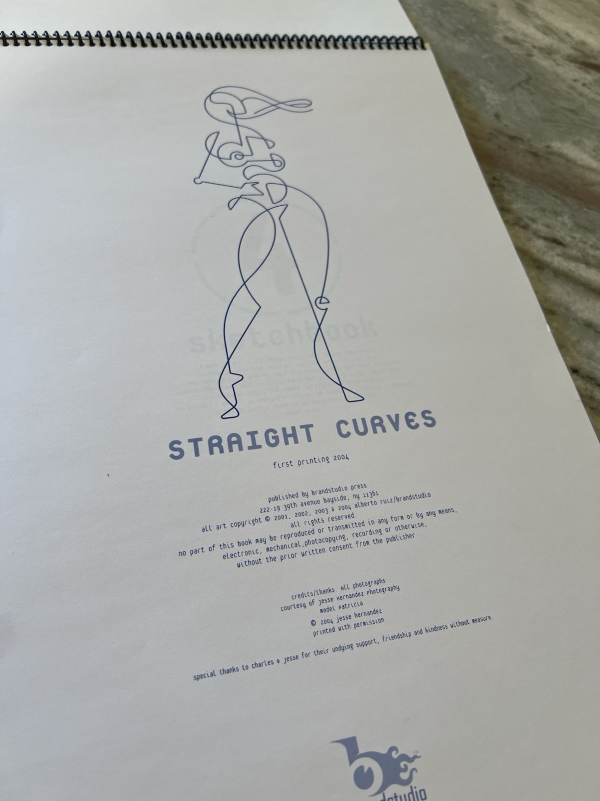 Alberto Ruiz Straight Curves Sketchbook 4 2004 Brandstudio Signed w/ Sketch