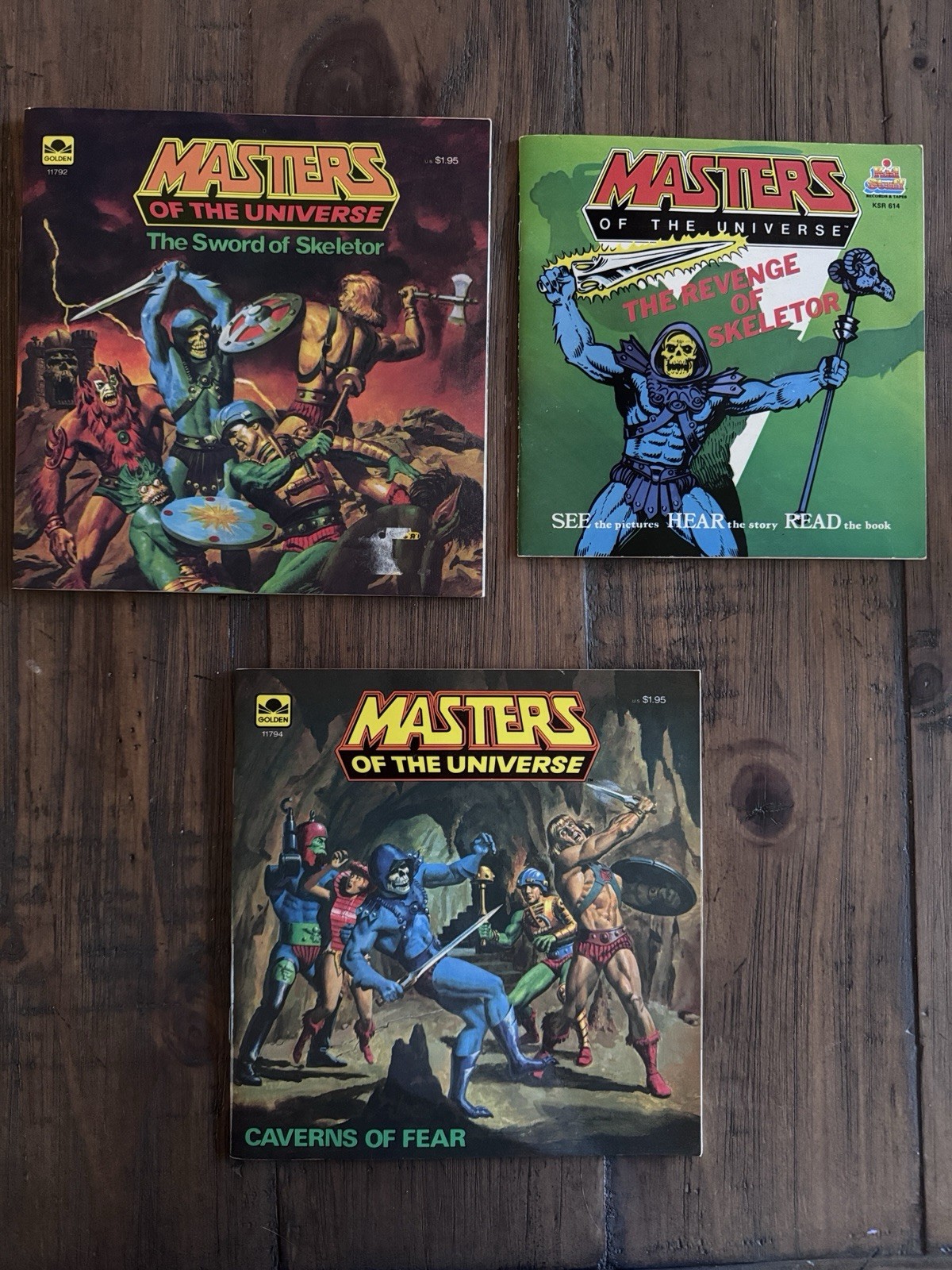 Lot Of 3 Vintage Masters Of The Universe Books From 1983 He-Man Skeletor