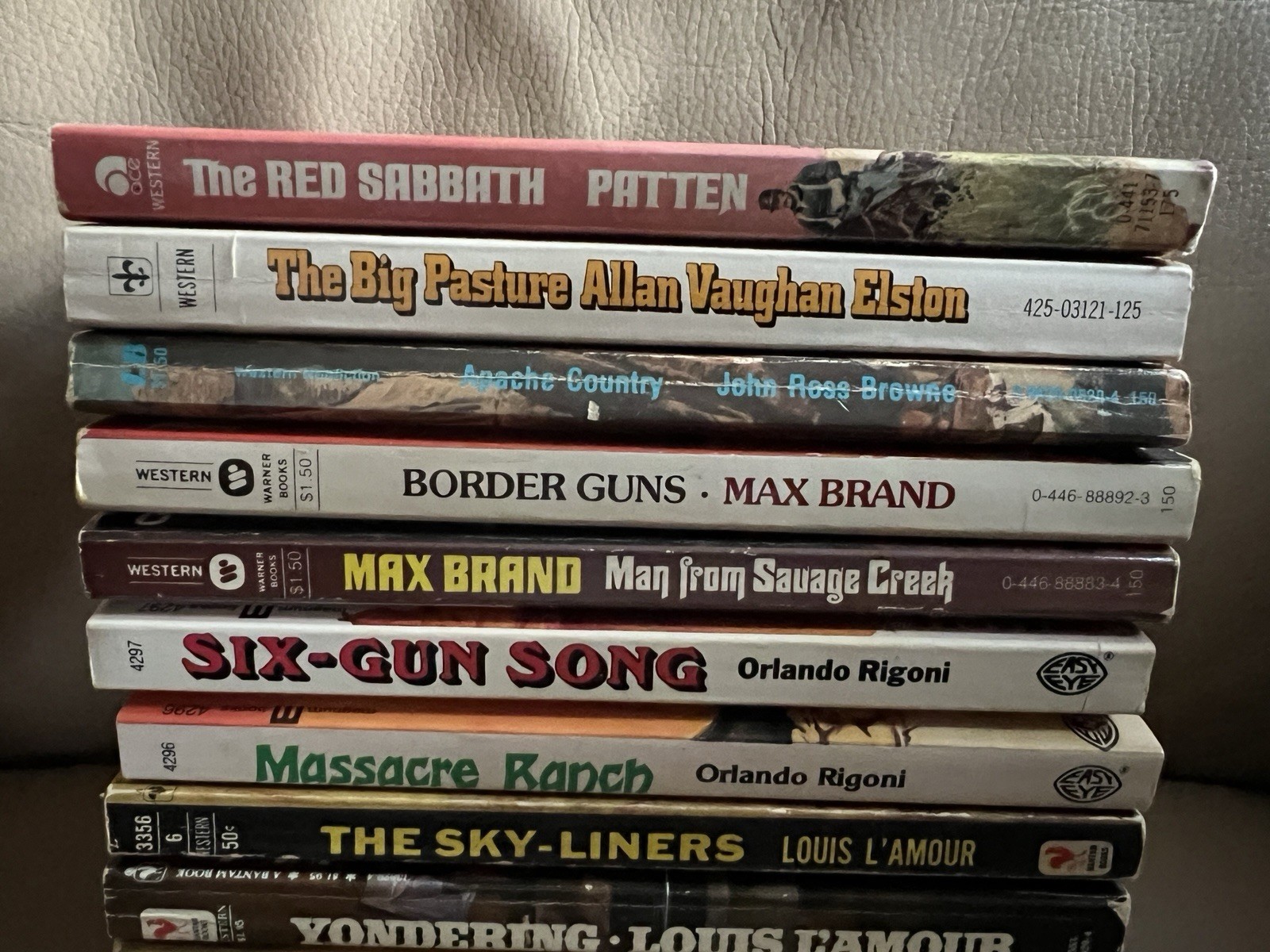 Vintage WESTERN PB Book Lot of 10 L’Amour Rigoni Elston Brand Patten Browne VG++