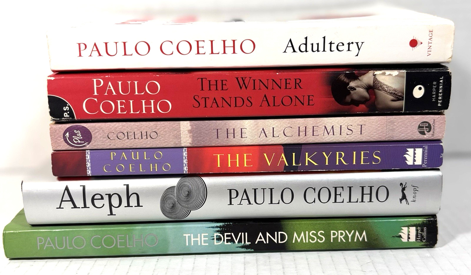 Lot 6 Books Paulo Coelho Alchemist Adultery Aleph Valkyries Devil Prym Winner