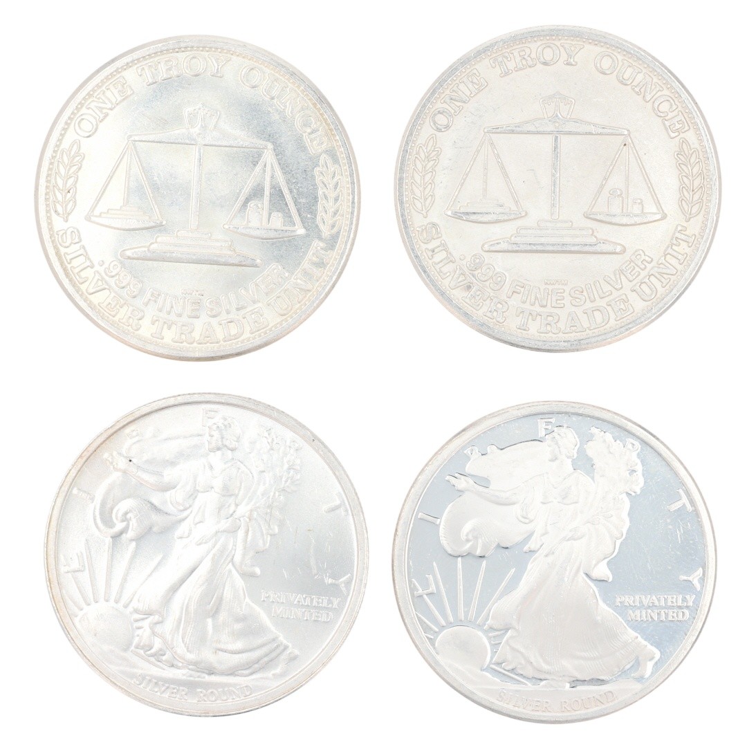 Assorted 1 oz .999 Fine Silver Rounds Variety Collection Set of 8 Rounds