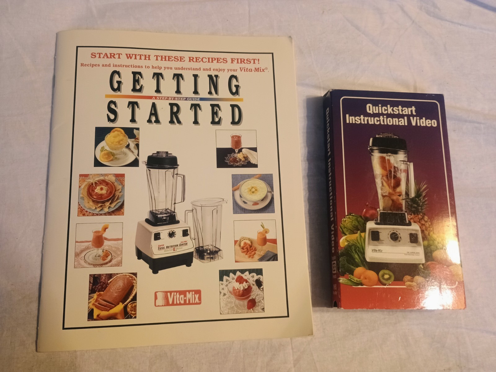 Vita-Mix Getting Started Recipes Booklet + Quick Start VHS Instructional Video