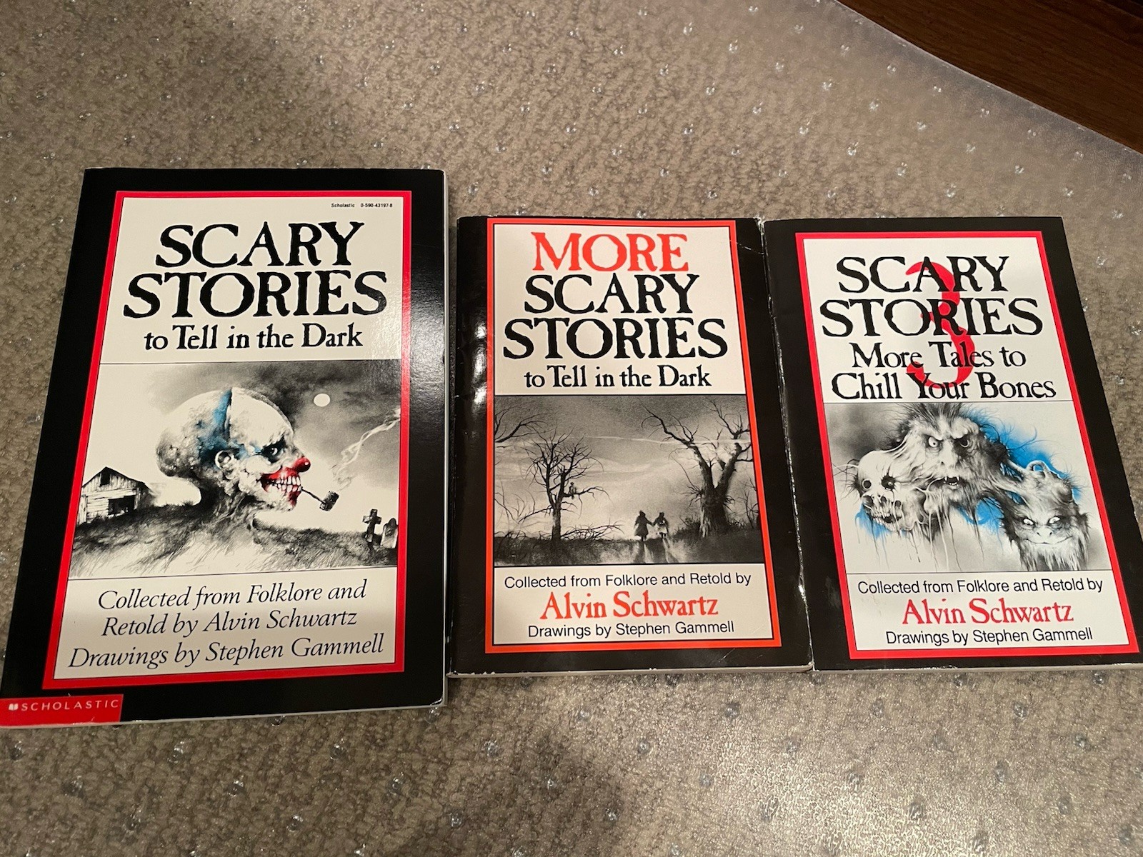 Scary Stories to Tell in the Dark Book Set 1 2 3 Alvin Schwartz Trilogy Vintage