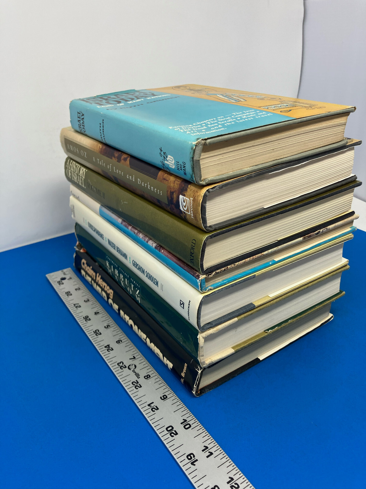 Israel Book Lot of 7 Chaim Herzog Golda Meir Amos Oz Kibbutz Makom *GIFT*