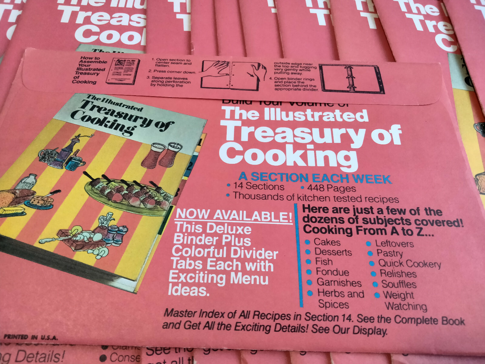 416 Pages Vintage The Illustrated Treasury Of Cooking Cookbook 1970’s- 1 Thru 13