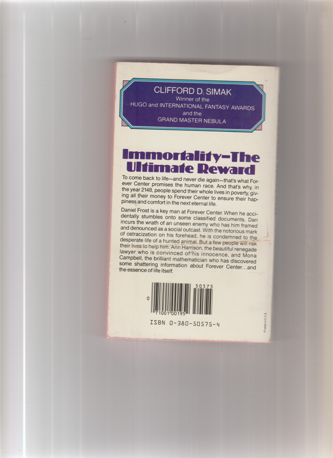 Why Call Them Back from Heaven? by Clifford Simak, 1980 1st Print Avon PB