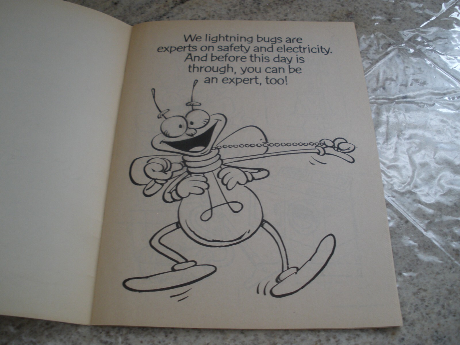 WE’RE TALKING ELECTRICITY LOUIE LIGHTNING BUG COLORING BOOK UNUSED (D12)
