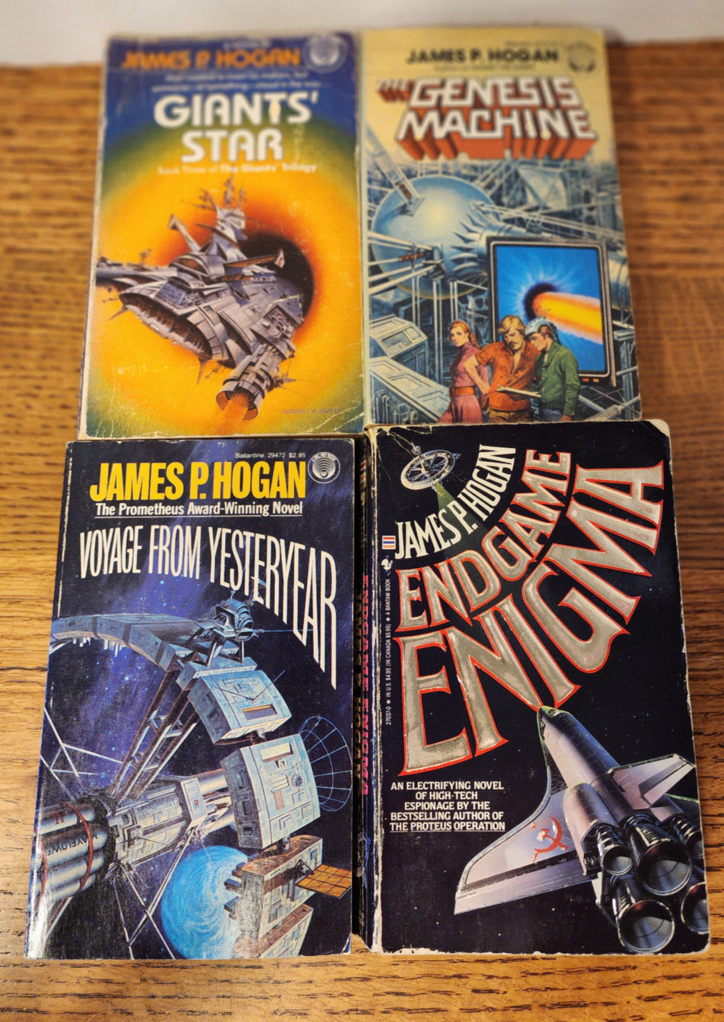 VTG James P Hogan 4PB Lot:Giants’ Star/Genesis Machine/Voyage Yesteryear/Endgame