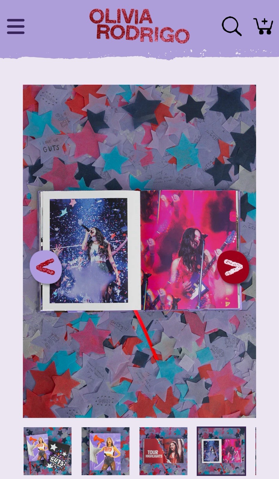 SEALED Official Olivia Rodrigo Guts World Tour Book with poster, stickers, card