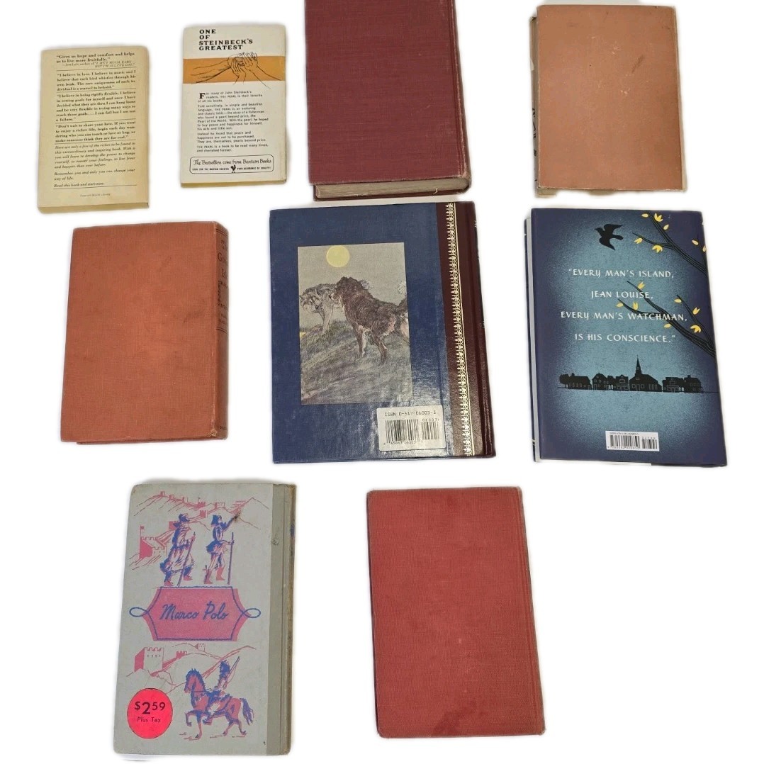 9 CLASSIC TITLE BOOKS HARPER LEE J STEINBECK J LONDON F SLAUGHTER