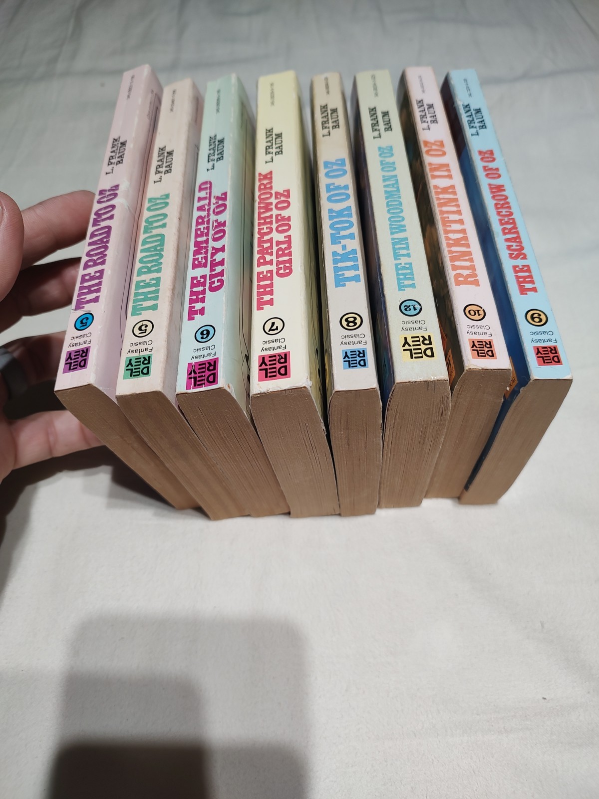 Lot of 8 Wizard of Oz Del Rey 1979 Paperback L. Frank Baum 5 6 7 8 9 10 12 😎🔥