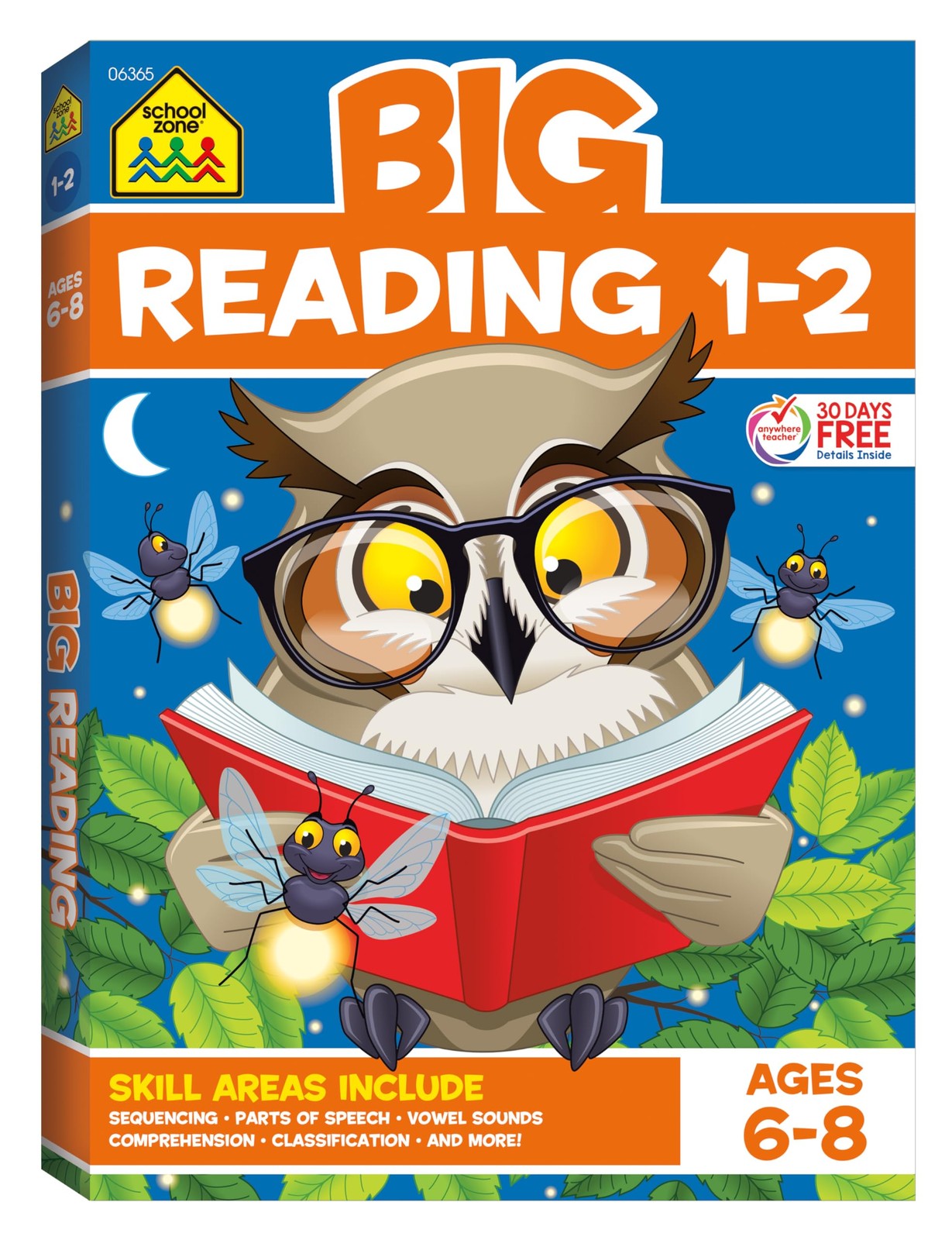 School Zone Big Reading 1-2 Workbook: 320 Pages, 1st Grade, 2nd Grade, Story…