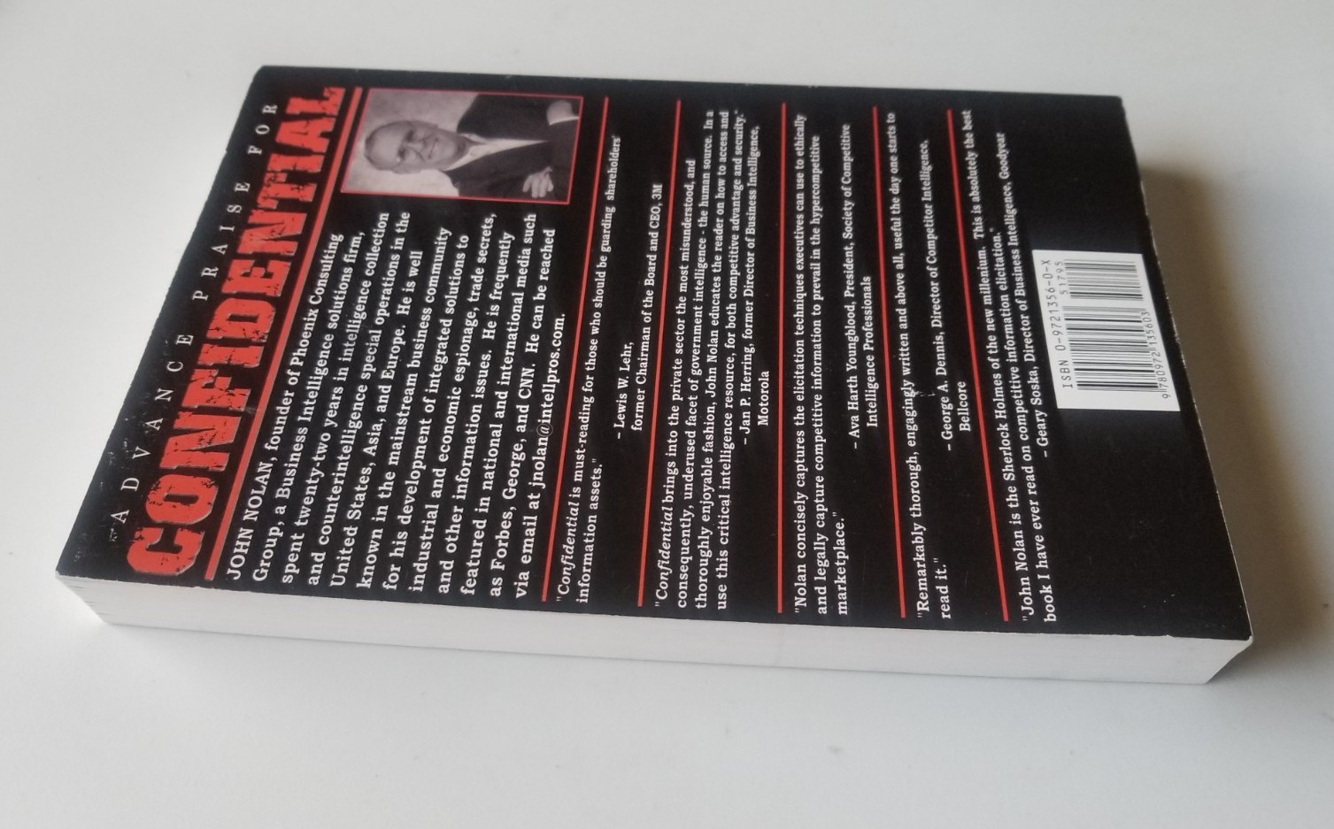 John Nolan CONFIDENTIAL: BUSINESS SECRETS, GETTING THEIRS -OUT OF PRINT