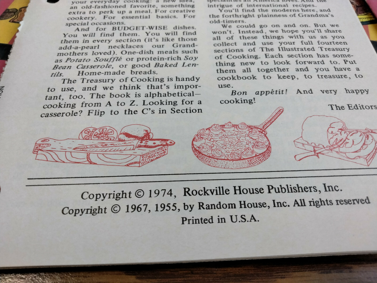 416 Pages Vintage The Illustrated Treasury Of Cooking Cookbook 1970’s- 1 Thru 13