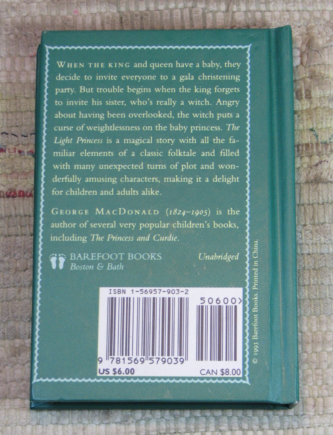 THE LIGHT PRINCESS by George MacDonald 1993 Mini First Barefoot Hardcover