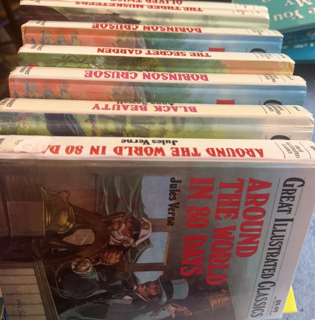 Great Illustrated Classics Lot of 7 Hardcover Books Wizard Of Oz, Black Beauty
