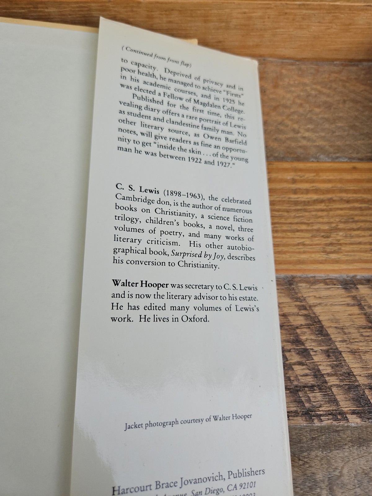 VG! All My Road Before Me: The Diary of C. S. Lewis, 1922-1927 HCDJ