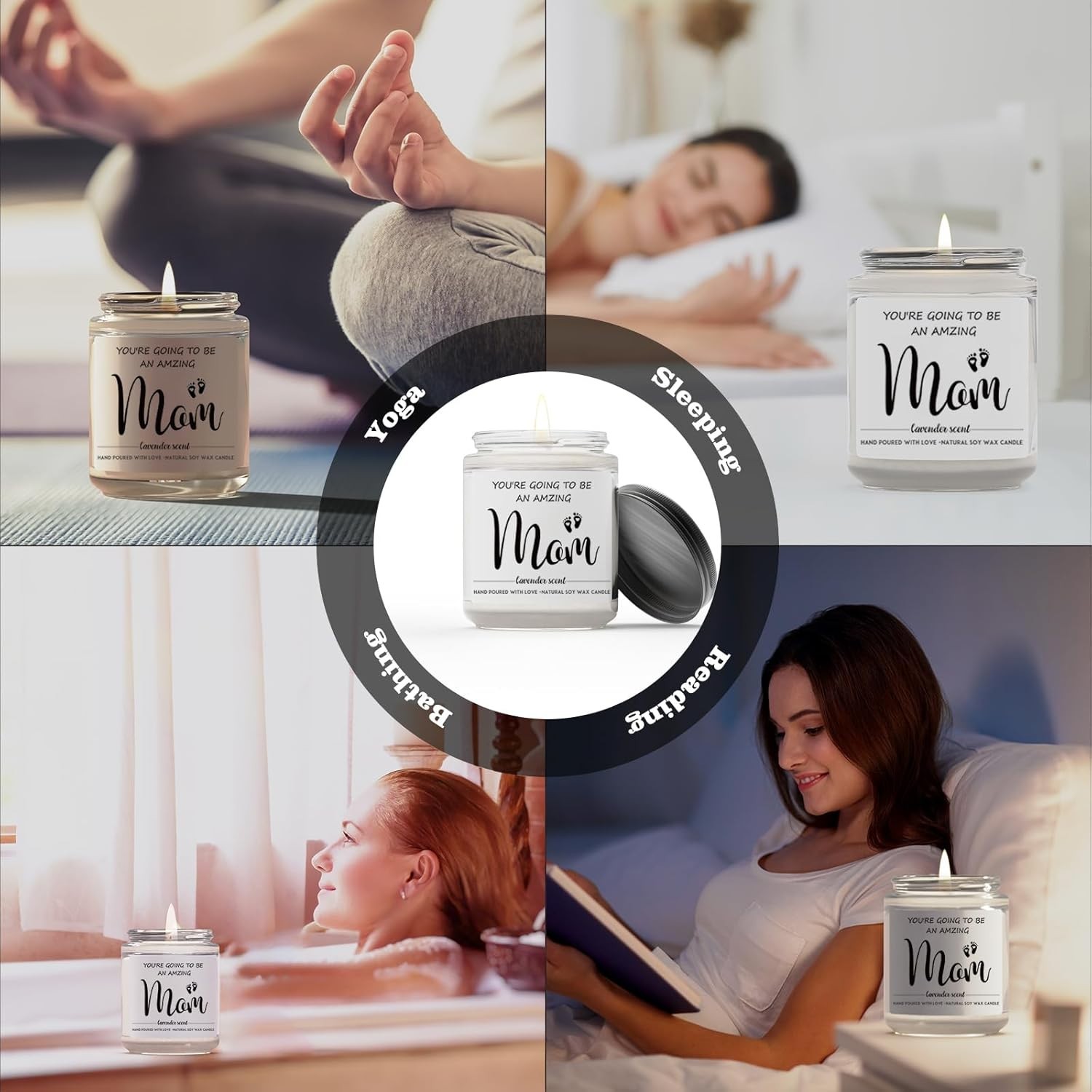 7oz Lavender Soy Wax Candle – Ideal Gift for First-Time Moms and Baby Showers
