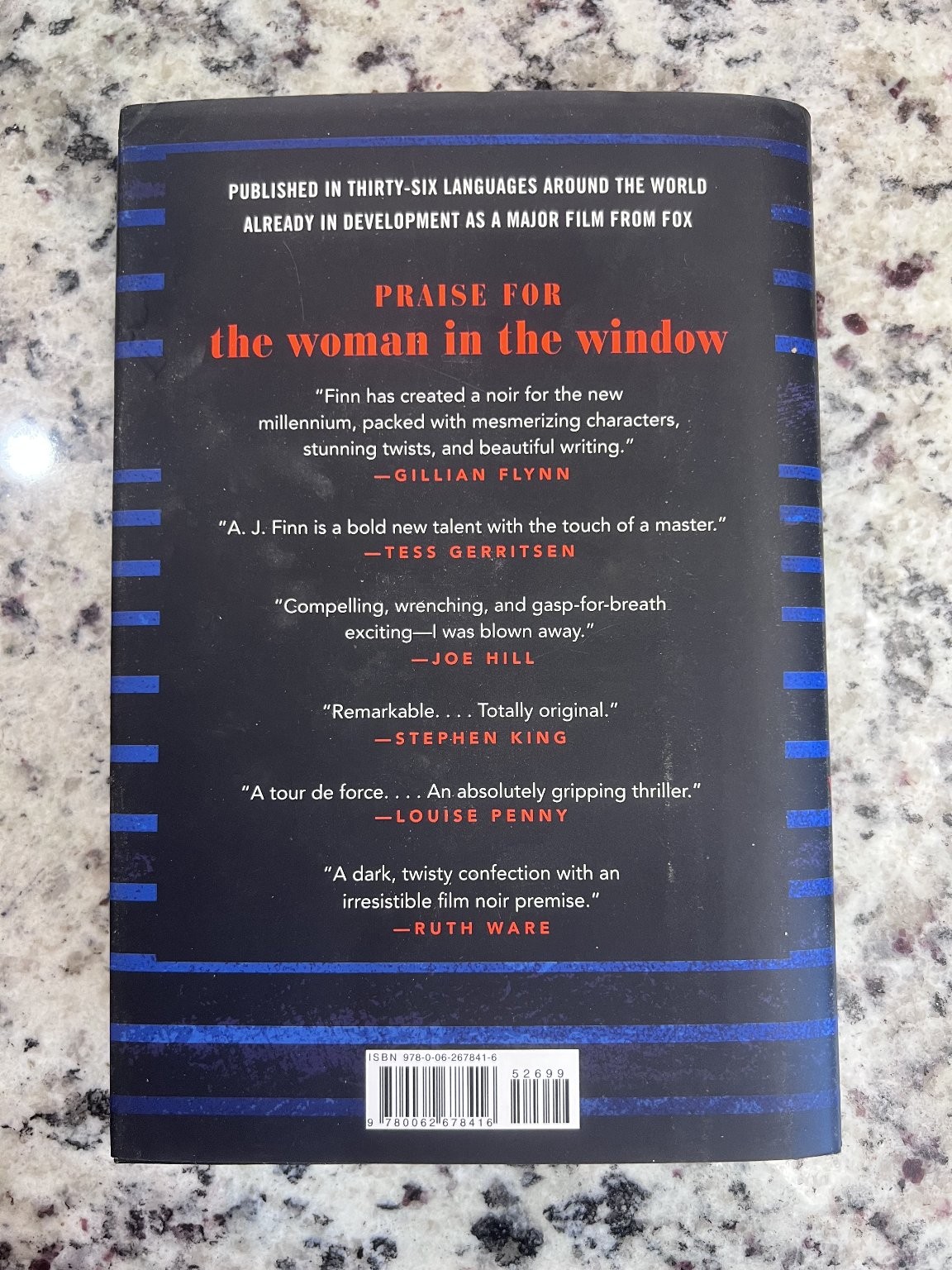 The Woman in the Window A. J. Finn 2018 First Edition Thriller HarperCollins