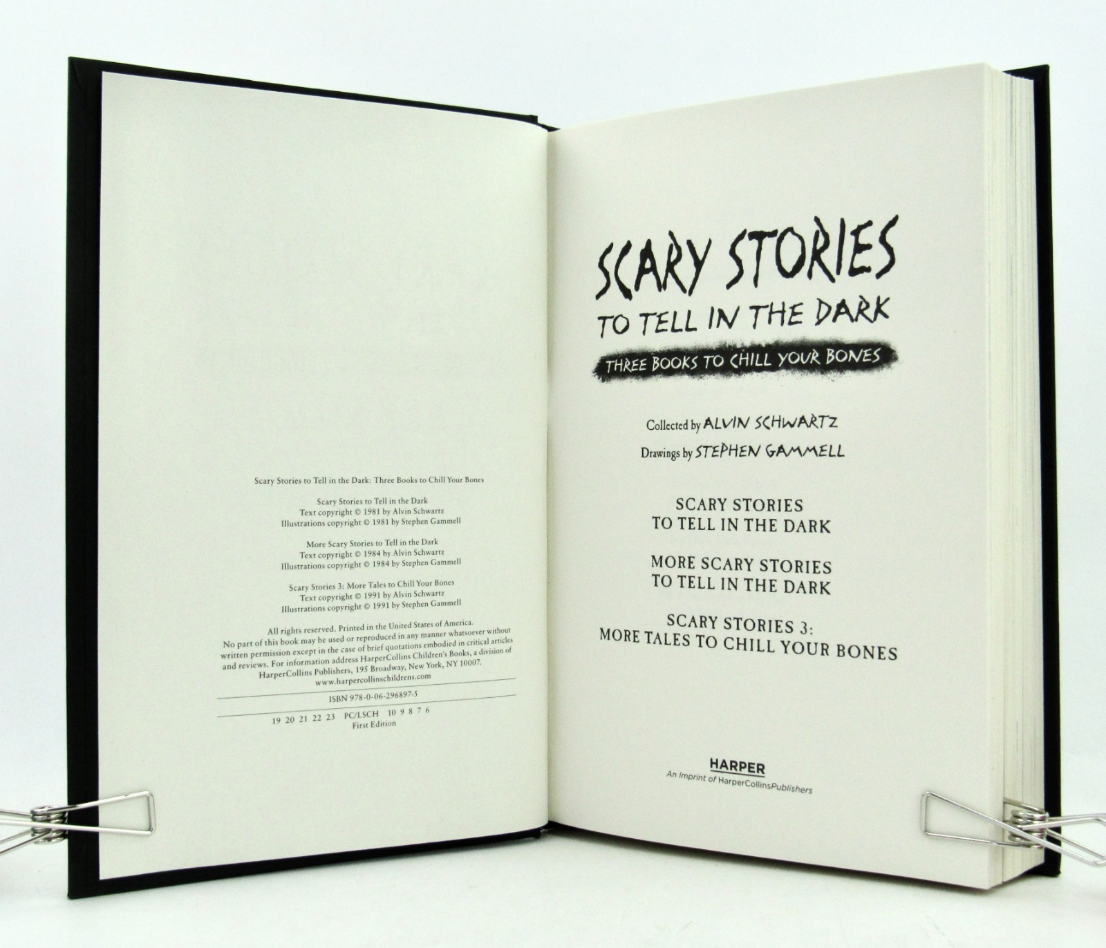 SCARY STORIES TO TELL IN THE DARK 3 Books in 1 Alvin Schwartz Gammell HBDJ EXC