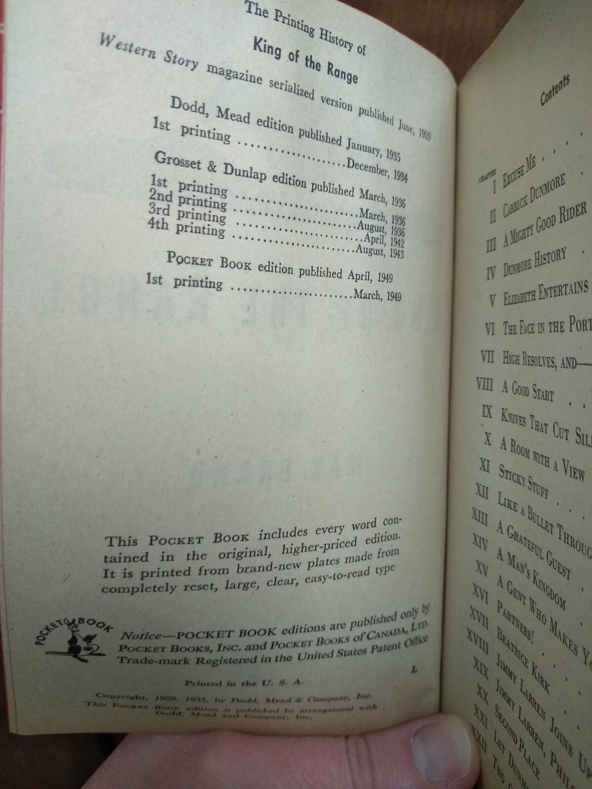 King of the Range by Max Brand 1949 Pocket Books #584 Vintage Paperback Western