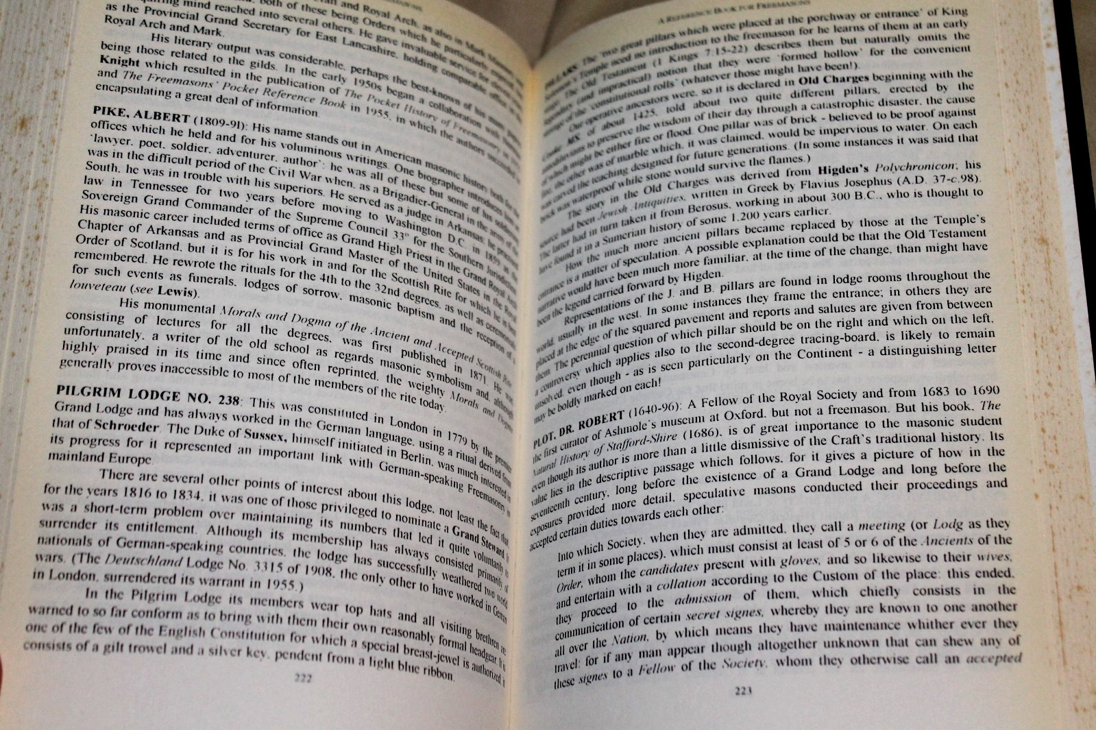 (1998 First Edition -England) A REFERENCE BOOK FOR FREEMASONS / Frederick Smyth