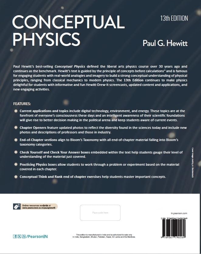Conceptual Physics Paperback by Paul G. Hewitt (Author)