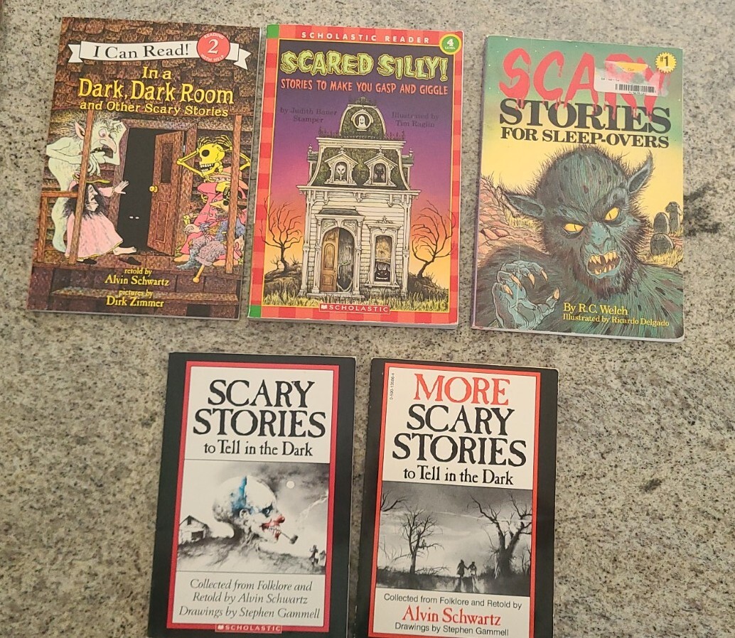 80s 90s Scary Stories LOT Dark Room Halloween Spooky Scholastic