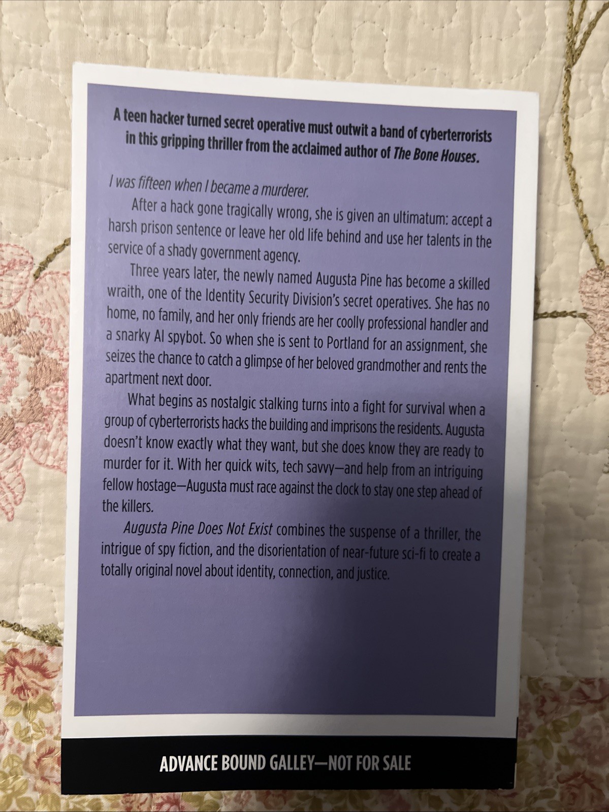 Augusta Pine Does Not Exist by Emily Lloyd-Jones NEW ARC Paperback