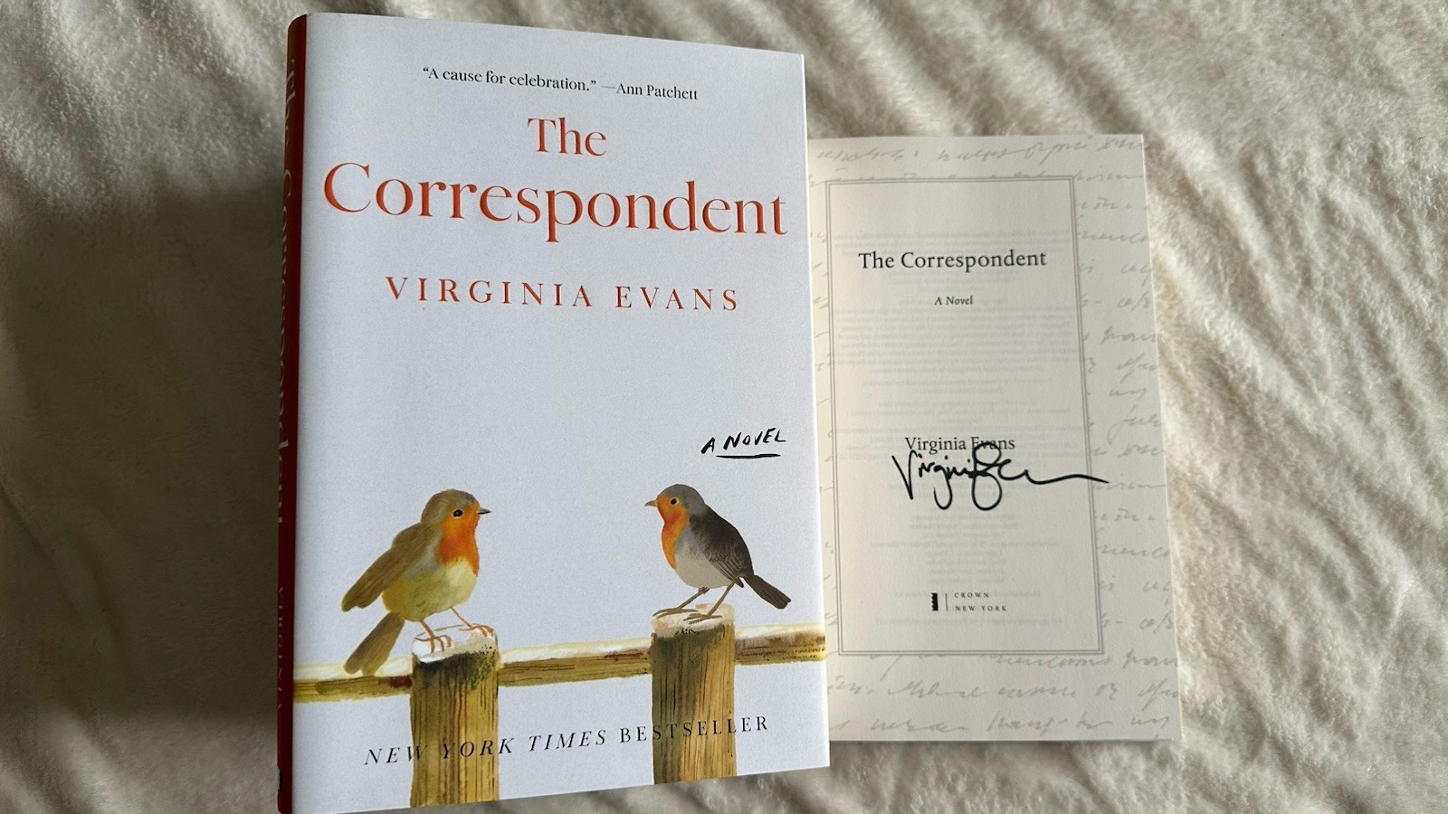 Signed The Correspondent: A Novel by Virginia Evans (2025, Hardcover) New Unread