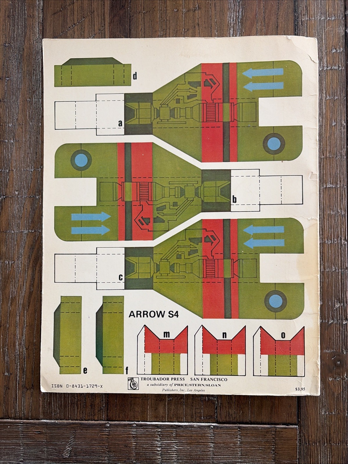 1983 VTG PAPER ROCKETS To Color Cut-Out & Fly TROUBADOR Press UNUSED COMPLETE
