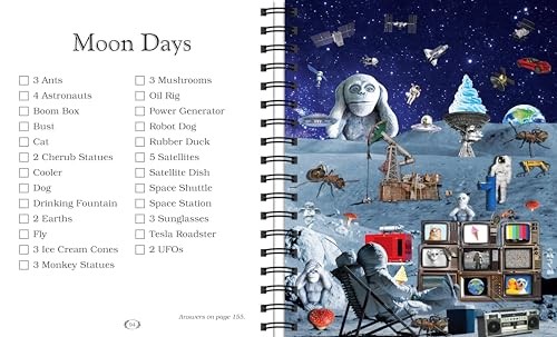 Visual Scavenger Hunt Book 70 Puzzles 160 Pages Spiral Bound Fun Challenges