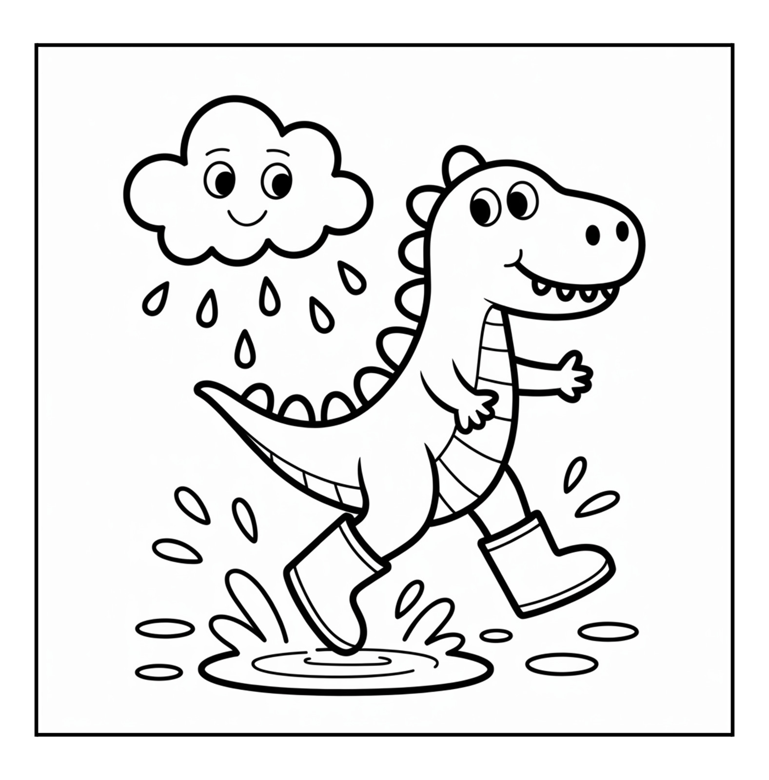 Cute Dinosaurs Coloring Book for Kids Ages 4-8 | Fun Prehistoric Activity Book |