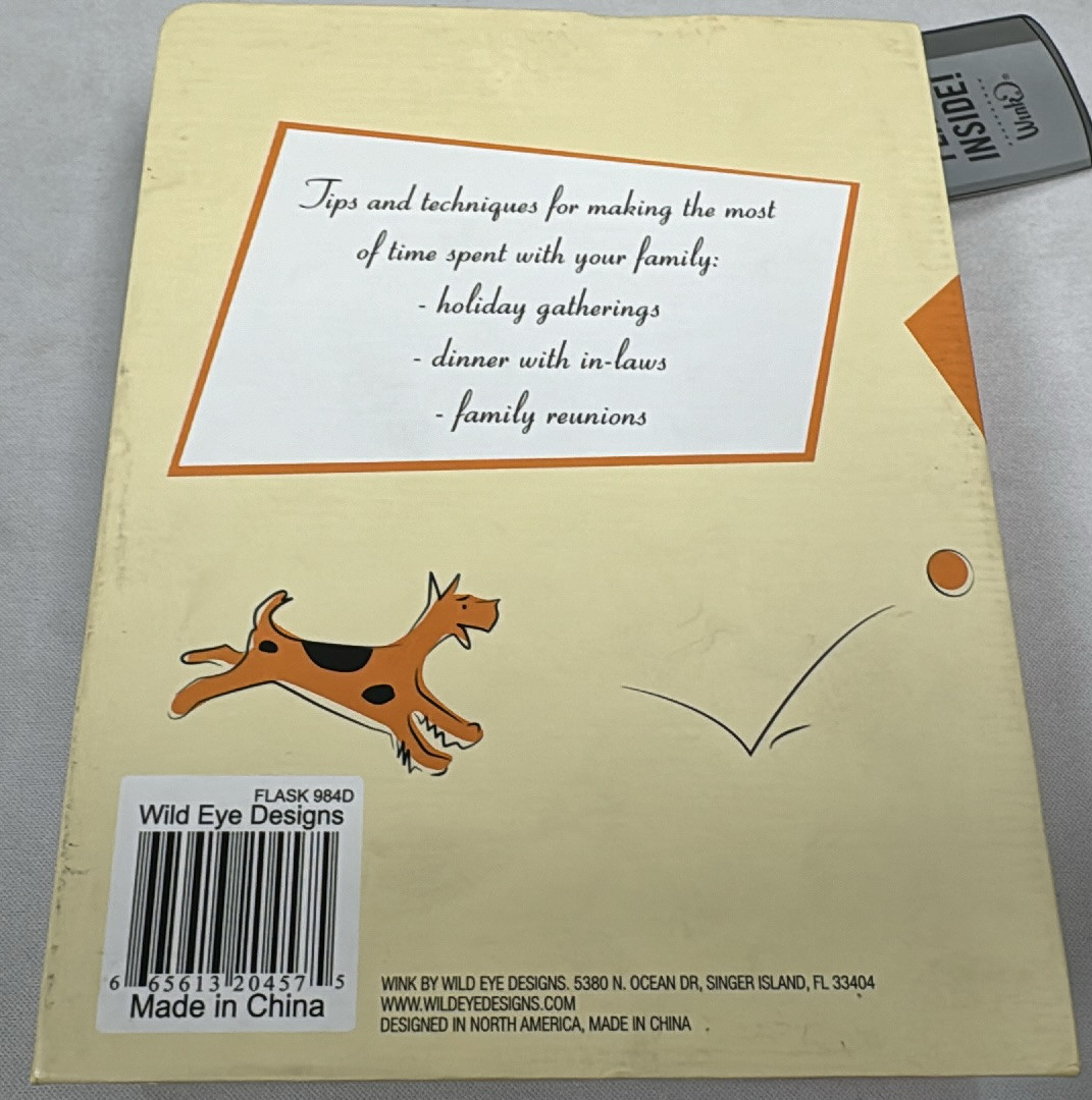 Wink Book Flask “Make the most of Family Time” 7oz (B120)