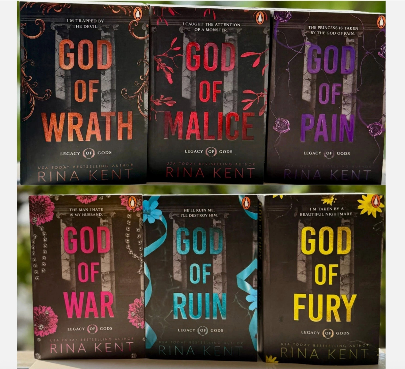 Rina Kent 6 Book Set | Legacy of Gods Series Paperback | English USA STOCK F