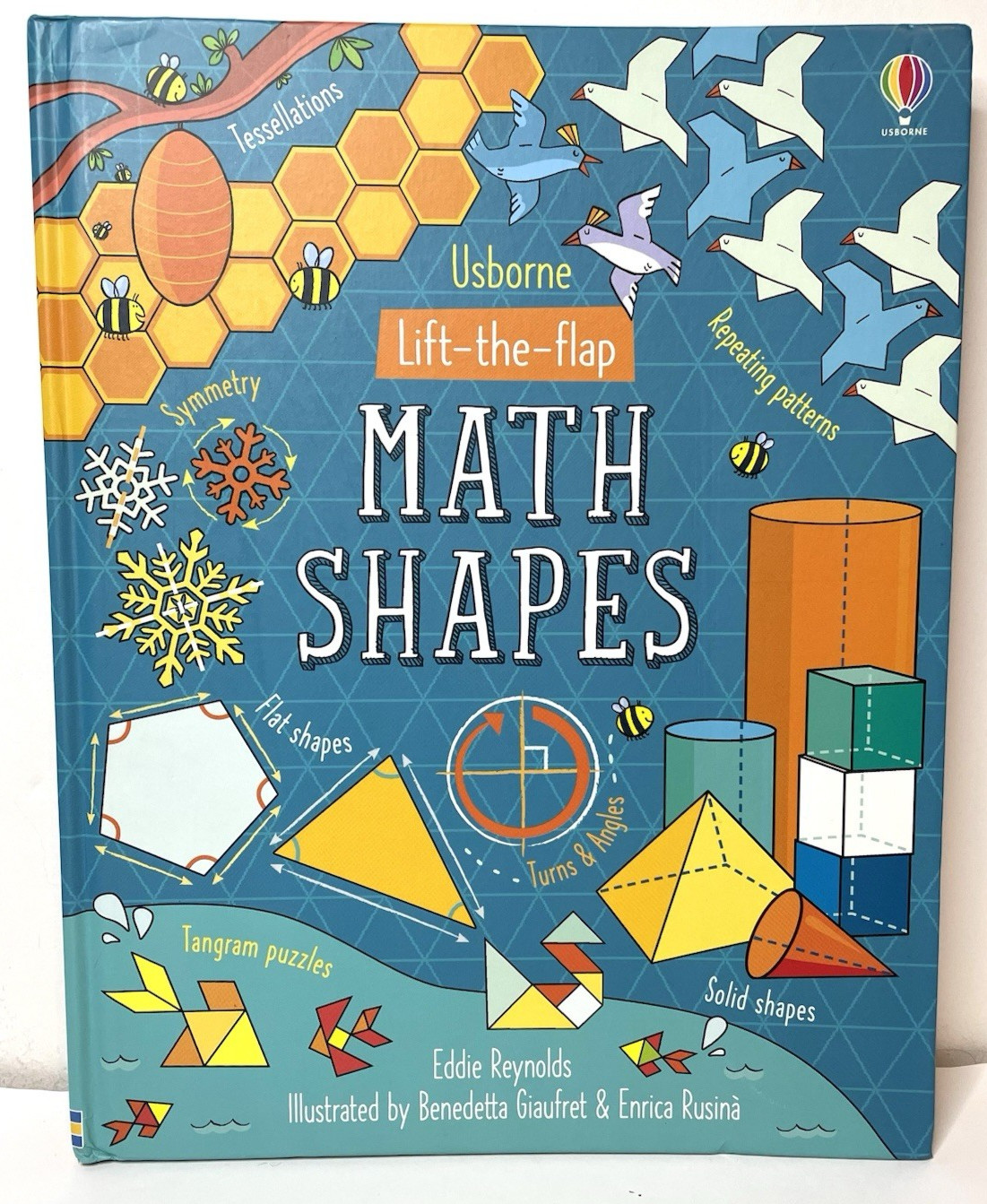 Usborne Math Shapes Lift-the-Flap Hardcover Ages 4-8 Activity Book Illustrated