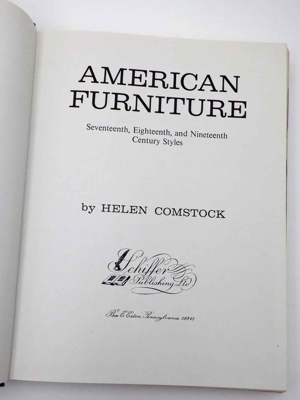 American Furniture 1640 to 1870 By Helen Comstock Schiffer Publishing 336 Pages
